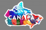 Calgary, Alberta - Watercolor Provinces - Contour