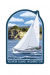 Vashon Island, Washington - Sailing Scene - Contour