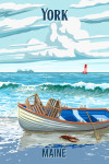 York, Maine - Painterly - Dory & Lobster Traps