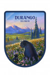 Durango, Colorado - Lithograph - Bear Family in Field - Contour