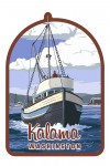 Kalama, Washington - Painterly - Tug Boat - Contour