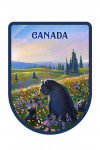 Canada - Lithograph - Bear Family in Field - Contour