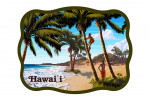 Hawai'i - Coconut Tree Climbers - Painterly - Contour