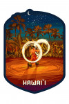 Hawai'i - Fire Poi - Painterly - Contour