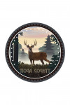 Tioga County, Pennsylvania - Deer & Sunrise - Contour