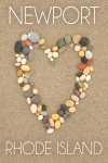 Newport, Rhode Island - Stone Heart on Sand
