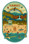 Hawai'i - Beach - Geometric - Contour