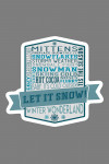 Let It Snow Typography - Contour