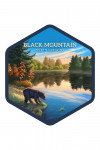 Black Mountain, North Carolina - Oil Painting - Bear By Lake At Sunrise - Contour