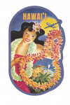 Hawai'i - Vintage Beach and Lei - Contour