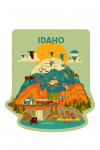 Idaho - Geometric - The Mountains Are Calling - Contour