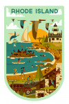 Rhode Island - Geometric - Coastal - Contour