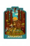 Arkansas - Geometric - Forest - Contour