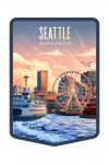 Seattle, Washington - Lithograph - Waterfront - Contour