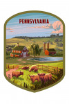 Pennsylvania - Highland Cow - Painterly - Contour