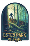 Estes Park, Colorado - Get Outside Series - Wanderer - Bigfoot in Forest - Contour