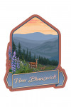 New Brunswick - Deer & Spring Flowers - Contour