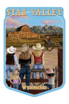 Star Valley, Wyoming - Cowgirls Scene  - Contour