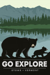 Stowe, Vermont - Go Explore - Black Bear & Cub