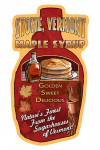 Stowe, Vermont - Maple Syrup Vintage Sign - Contour