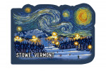 Stowe, Vermont - Starry Night - Ski - Contour