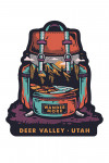 Deer Valley, Utah - Wander More Collection - Backpack - Distressed Vector - Contour