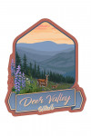 Deer Valley, Utah - Deer & Spring Flowers - Contour