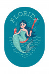Florida - Vintage Mascot - Mermaid - Contour