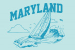 Maryland - Artist's Sketchbook - Sailboat At Sea