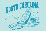 North Carolina - Artist's Sketchbook - Sailboat At Sea