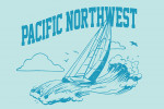 Pacific Northwest - Artist's Sketchbook - Sailboat At Sea