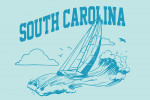 South Carolina - Artist's Sketchbook - Sailboat At Sea