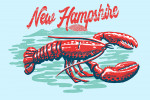 New Hampshire - Distressed Ink - Red Lobster