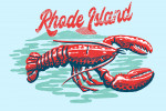 Rhode Island - Distressed Ink - Red Lobster