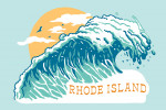 Rhode Island - Distressed Ink - Perfect Wave