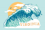 Virginia - Distressed Ink - Perfect Wave