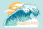 Puerto Rico - Distressed Ink - Perfect Wave