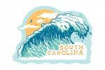 South Carolina - Distressed Ink - Perfect Wave - Contour