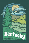 Kentucky - Chalk Art - Evergreen Treescape