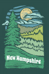 New Hampshire - Chalk Art - Evergreen Treescape