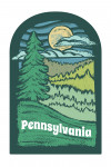 Pennsylvania - Chalk Art - Evergreen Treescape - Contour