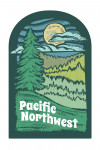 Pacific Northwest - Chalk Art - Evergreen Treescape - Contour