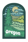 Oregon - Chalk Art - Evergreen Treescape - Contour