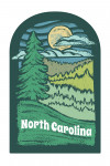 North Carolina - Chalk Art - Evergreen Treescape - Contour