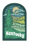 Kentucky - Chalk Art - Evergreen Treescape - Contour
