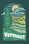 Vermont - Chalk Art - Evergreen Treescape