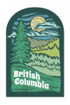 British Columbia - Chalk Art - Evergreen Treescape - Contour