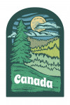 Canada - Chalk Art - Evergreen Treescape - Contour