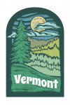 Vermont - Chalk Art - Evergreen Treescape - Contour