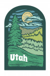 Utah - Chalk Art - Evergreen Treescape - Contour